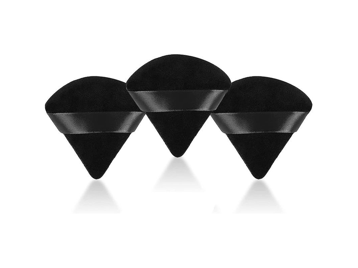 Borla Triangular Para Polvos, Esponja Suave Reutilizable Para Maquillaje Facial En Seco Y Húmedo.