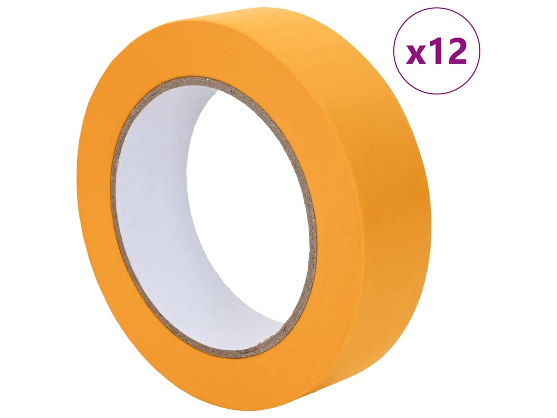 Maison Exclusive - Cintas De Enmascarar Para Pintores 12 Pcs Amarillo 25mm X 50m