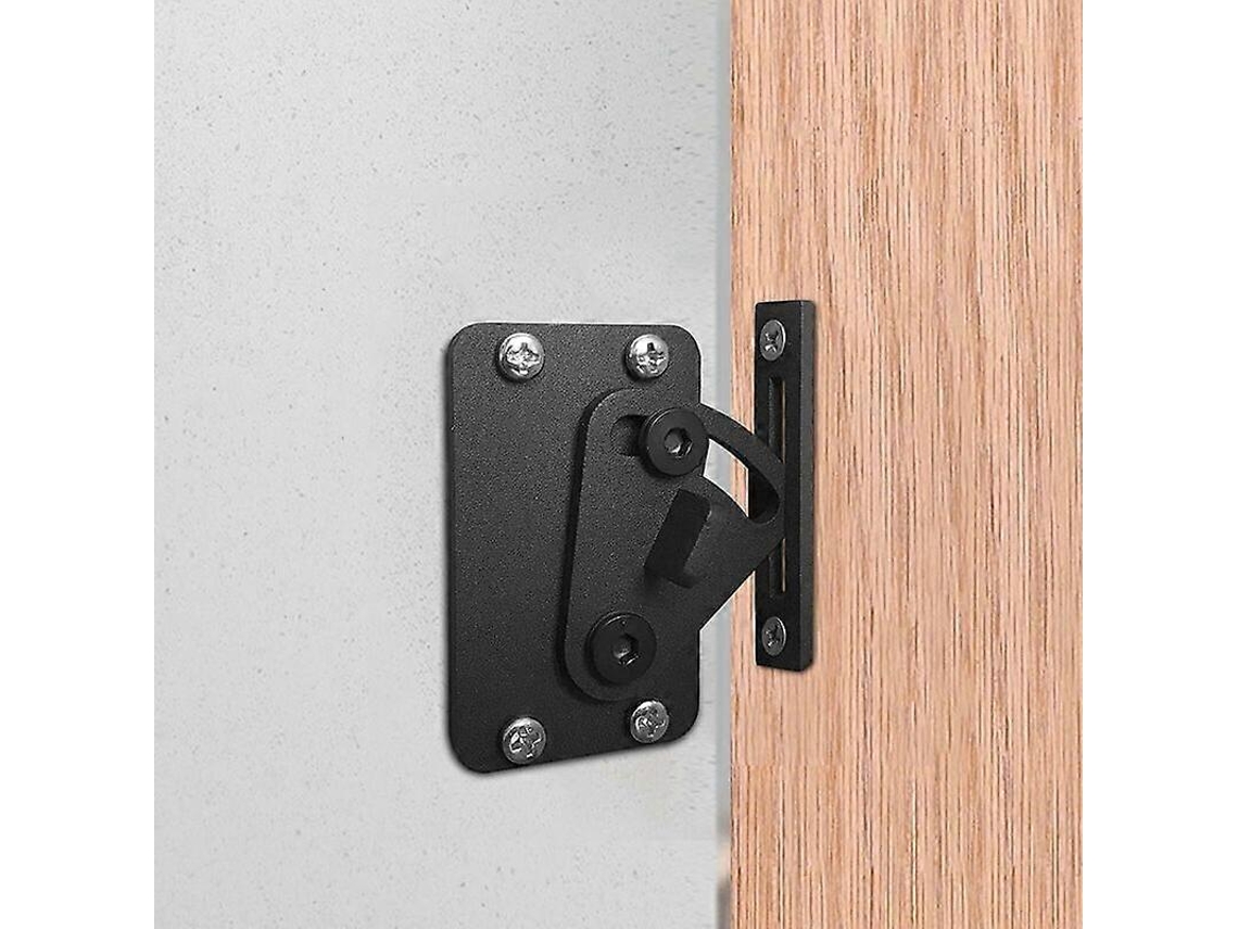 Cerradura De Acero Inoxidable Negro Para Puerta Deslizante De Granero Y Pestillos De Puerta