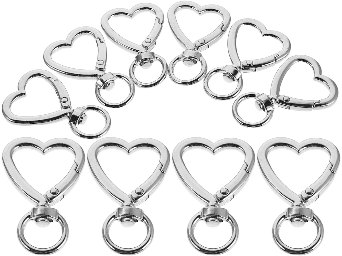 Cierres de langosta metálicos en forma de corazón