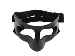 Protetor nasal com viseira para nariz quebrado, alça elástica ajustável, protetor facial resistente a impactos.