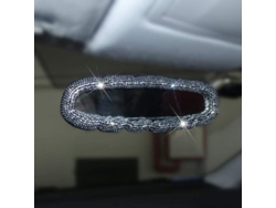 Adorno De Espejo Retrovisor Para Coche Con Cristales Ab Brillantes Elásticos Para Mujer