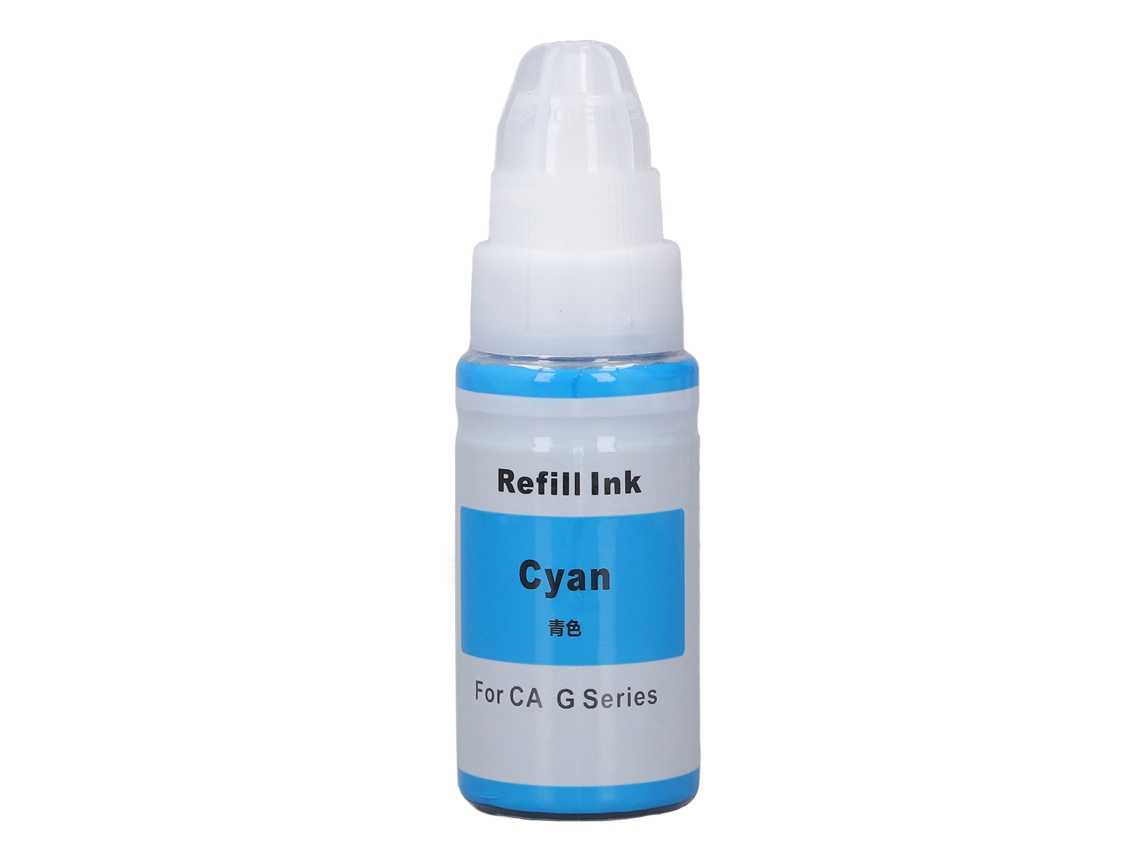 Tinta De Recarga Para Impresora Pixma G1800 G2800 G3800, Cian, Secado Rápido, 70 Ml