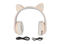 Auriculares Bluetooth Con Orejas De Gato Luminosas, Auriculares Inalámbricos Plegables Con Luz Pulsante.
