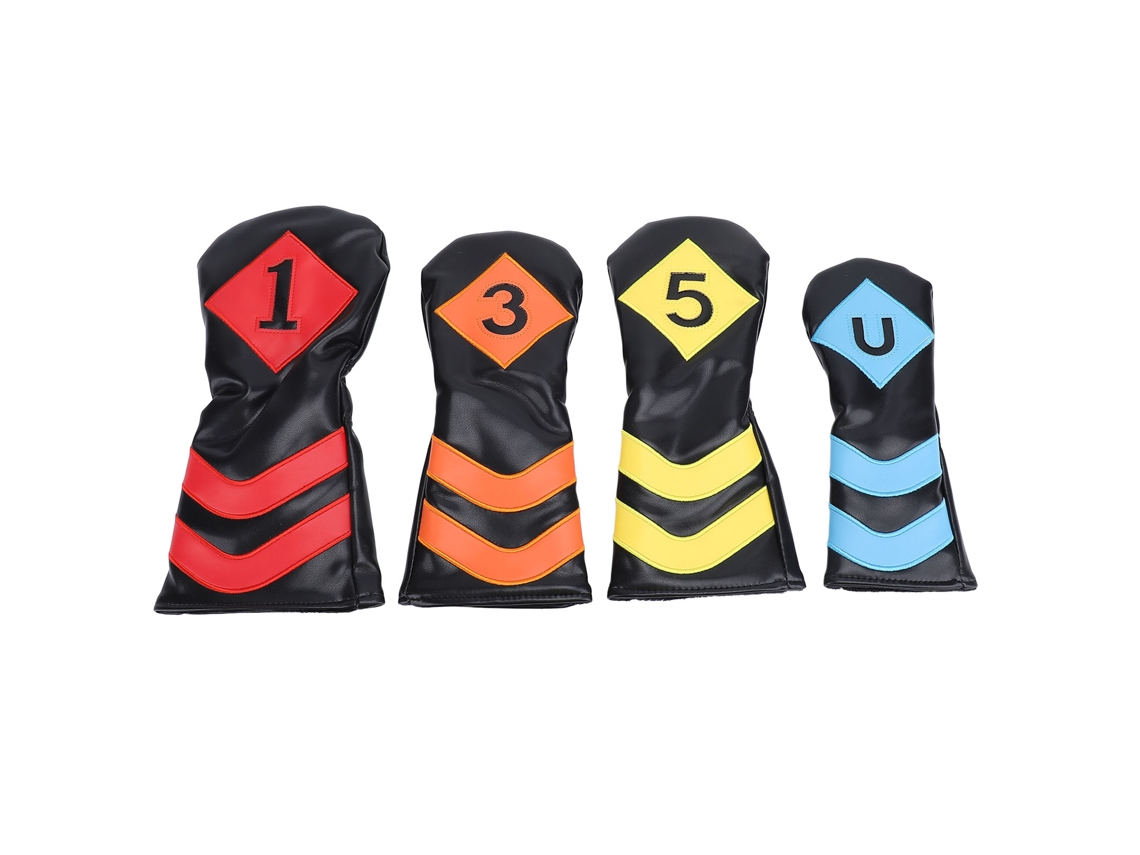 Urbannova-funda De Cuero Sintético Para Cabeza De Palo De Golf, 4 Unidades, Impermeable, A Prueba De Polvo, Elegante, De Madera, Para Entrenamiento De Golf.