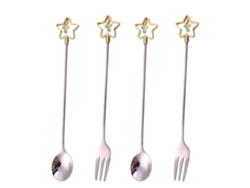 Juego de cubiertos de acero inoxidable - 4 piezas de cucharas soperas TRUYUETY