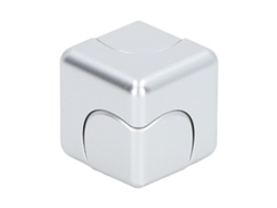 Ats-juguete De Dedo Anti-estrés De Aleación De Aluminio Para Add/adhd, Portable Rotativo Para Aliviar Ansiedad, Plata