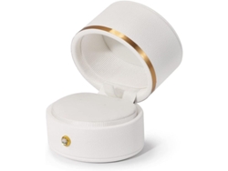 2026-caja De Anillos De Cuero Multifuncional Para Boda Compromiso Regalo Joyería Blanco