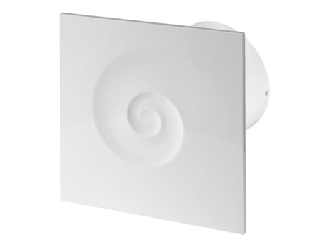 Ventilador extractor VORTEX con temporizador de 100 mm, panel frontal de ABS blanco, ventilación de techo y pared AWENTA