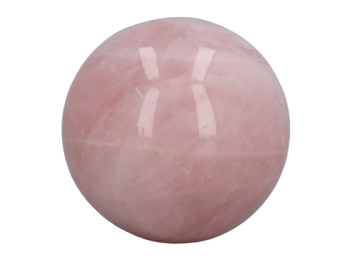 Bola De Cristal Rosa Natural De 5 Cm Con Base Transparente Para Adivinación Y Fotografía.