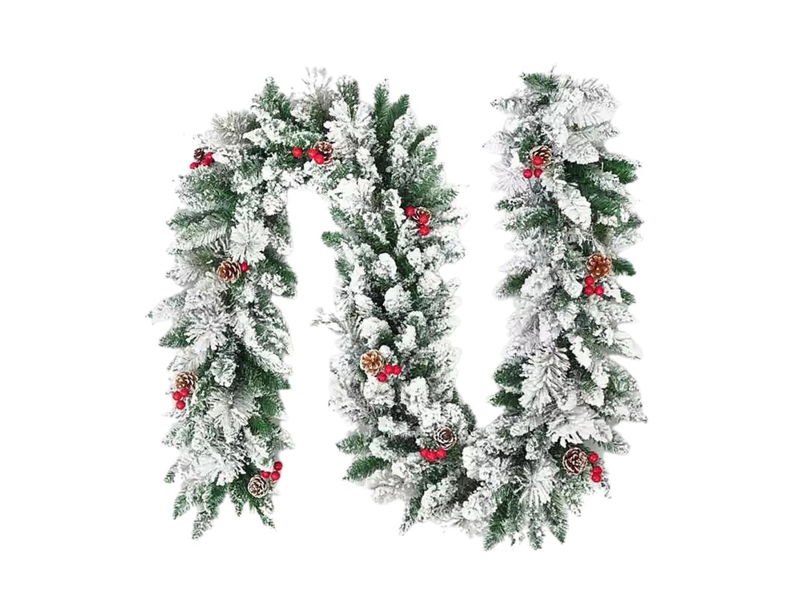 Corona de ratán para Navidad, decoración para interiores y exteriores.
