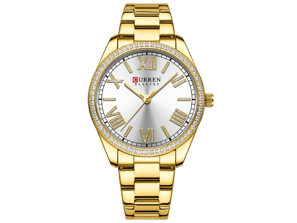 Reloj De Cuarzo Para Mujer Con Correa De Acero, Diseño Sencillo Y Números Romanos.