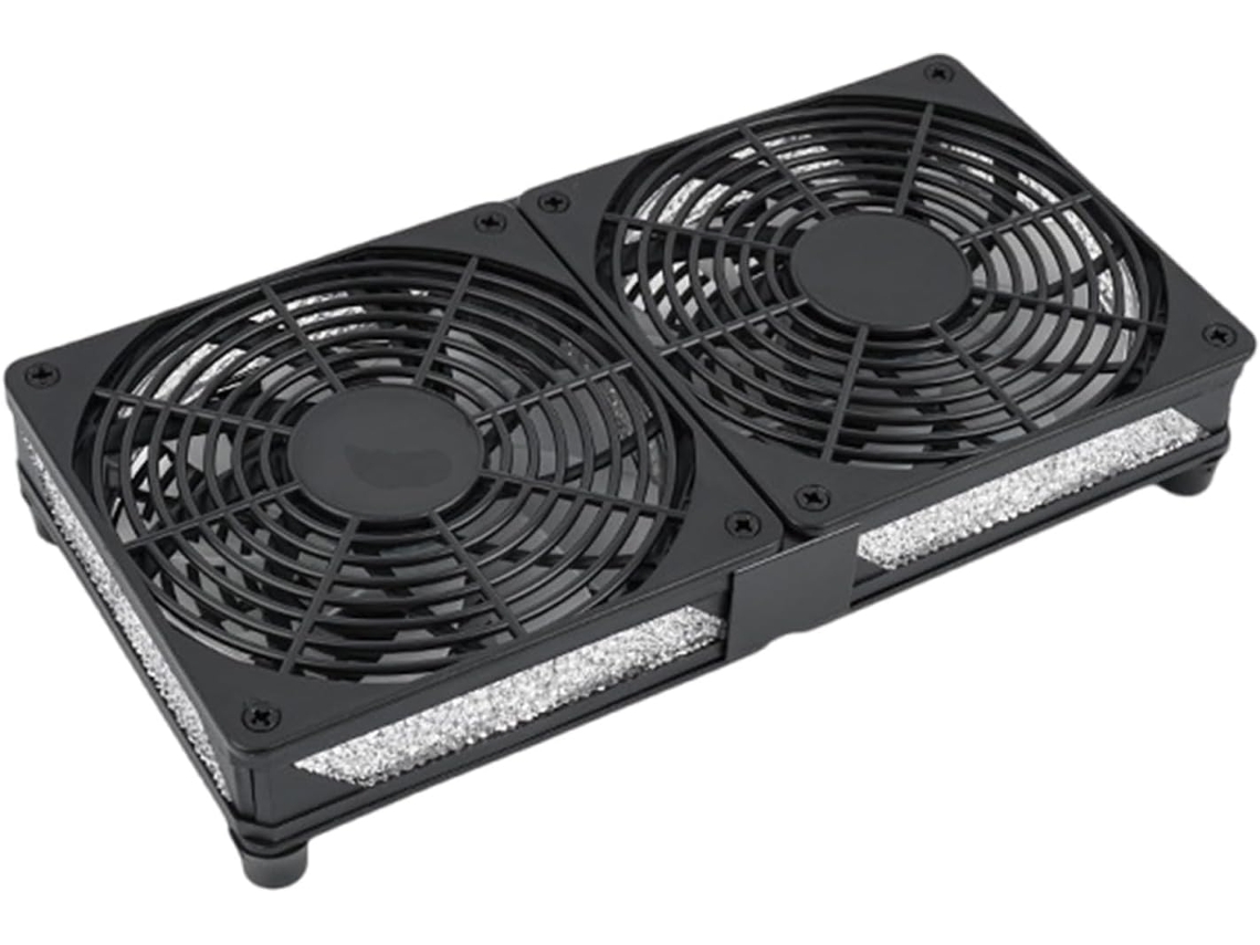 Ventilador De Refrigeración Inalámbrico De 12 V Y 120 Mm Con Rejilla Protectora Y Caja Para Hdtv.