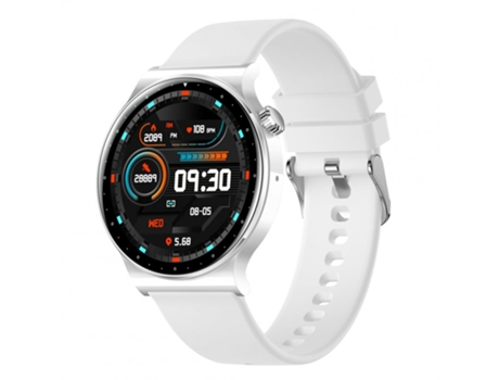 Smartwatch Kr08 Llamada Bluetooth Presión Arterial Monitoreo de Oxígeno Dafit Blanco