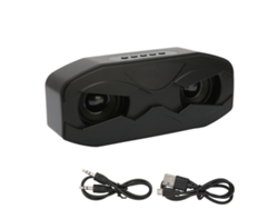 Altavoz Bluetooth Con Radio Fm, Subwoofer Hifi, Luz Led, Portátil Para El Hogar Y Viajes, Color Negro Intenso.