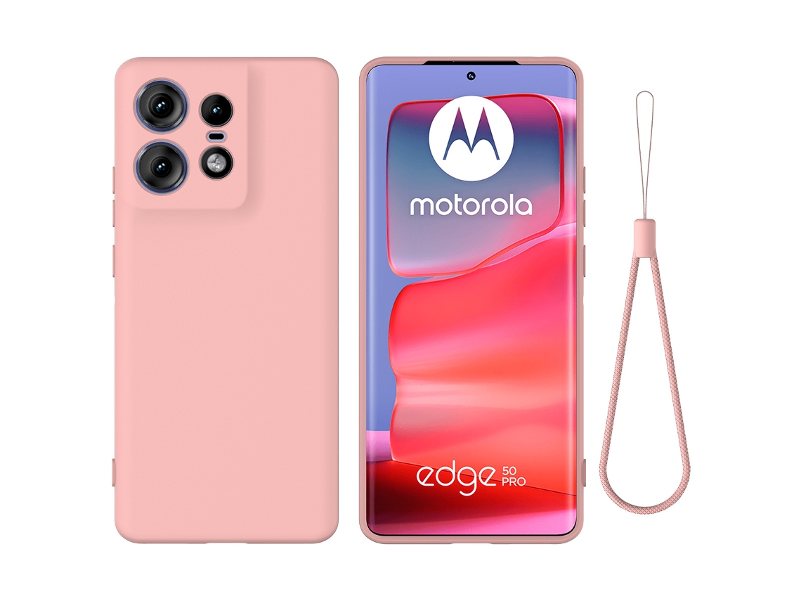 Capa Para Celular Em Silicone Sólido E Líquido, Totalmente À Prova De Quedas.rosa - Moto Edge S Pro (borda Arredondada Com Abertura Ampla)
