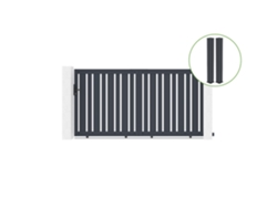Puerta corredera 3m VEYMONT H.160cm aluminio gris 2 postes 20x20cm H.190cm CASANOOV