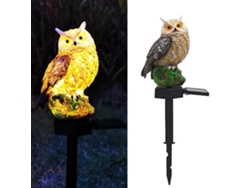 Lámpara De Jardín Decorativa Solar Led Con Forma De Búho, Resistente Al Agua Ip55, Para Jardín, Patio, Camino Y Uso Exterior.