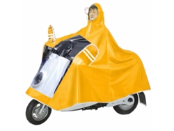 Capa De Chuva Com Janela Visual Espessada Em Tecido Oxford À Prova Dágua Poncho De Chuva Para Carro Elétrico Motocicleta Ciclismo Amarelo Dourado