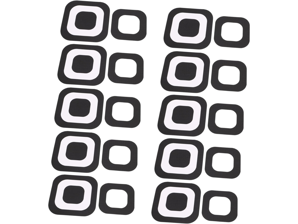 Juego de 20 pegatinas cuadradas antideslizantes y tiras adhesivas impermeables de PEVA (perforadas).