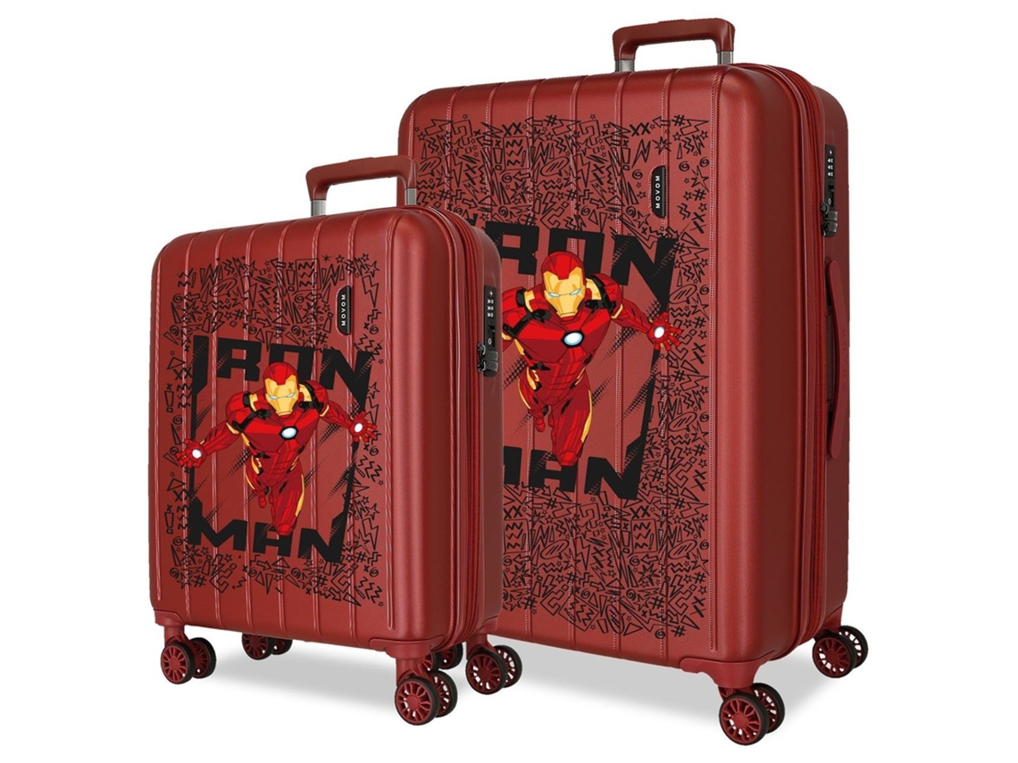 Juego de maletas Iron Man ABS con capacidad de 84,24 L, Marvel rojo