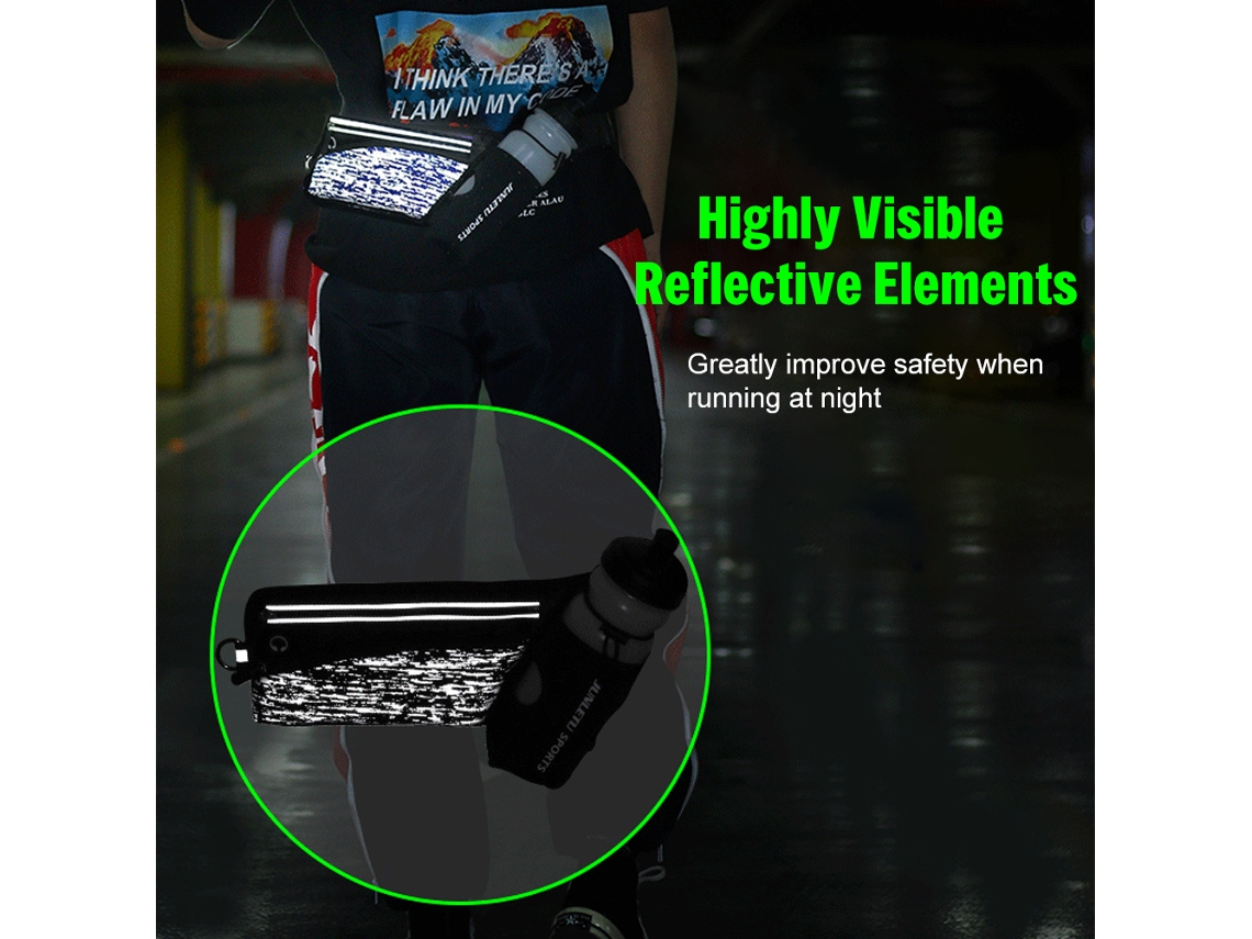 2026rebe-cinturón Reflectivo Para Correr Con Portabotellas Mochila De Cintura Para Deportes Al Aire Libre Para Hombres Y Mujeres