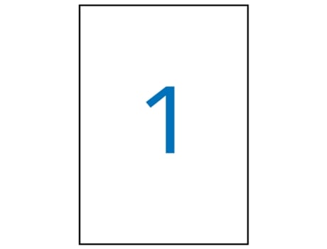 Etiquetas Adhesivas Removibles A4 Rectas 100 Hojas APLI (Blanco - 210 X 297 mm)