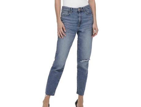 Pantalones Vaqueros ONLY Emily Life Algodón Mujer (W27/L32 - Azul)