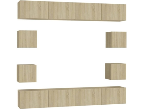 Conjunto 8 de muebles de salón VIDAXL roble Sonoma