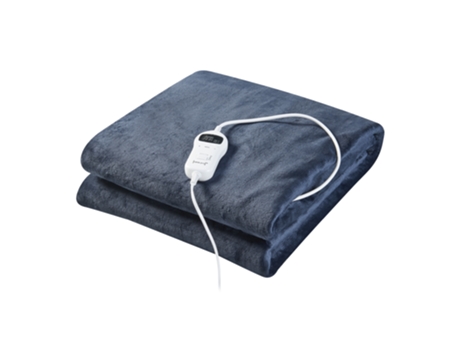 Manta eléctrica Archi 10 niveles de calor 120W Vlies 200x150 cm Azul Oscuro [en.casa] [EN.CASA]