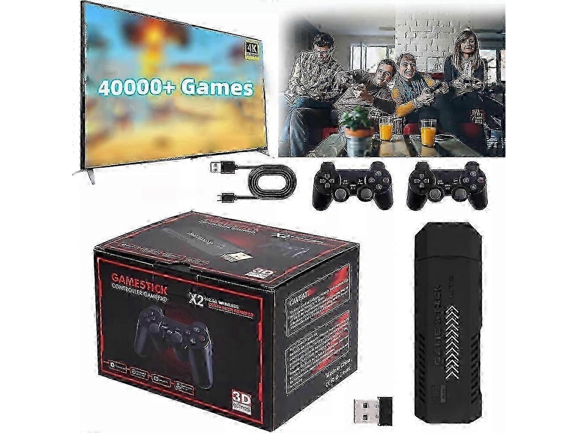X2 Plus 64g 30000 Game Gd10 Pro 4k Game Stick 3d Hd Retro Consola De Videojuegos Controlador Inalámbrico Tv 50 Emulador Para Ps1 / N64 / Dc-s