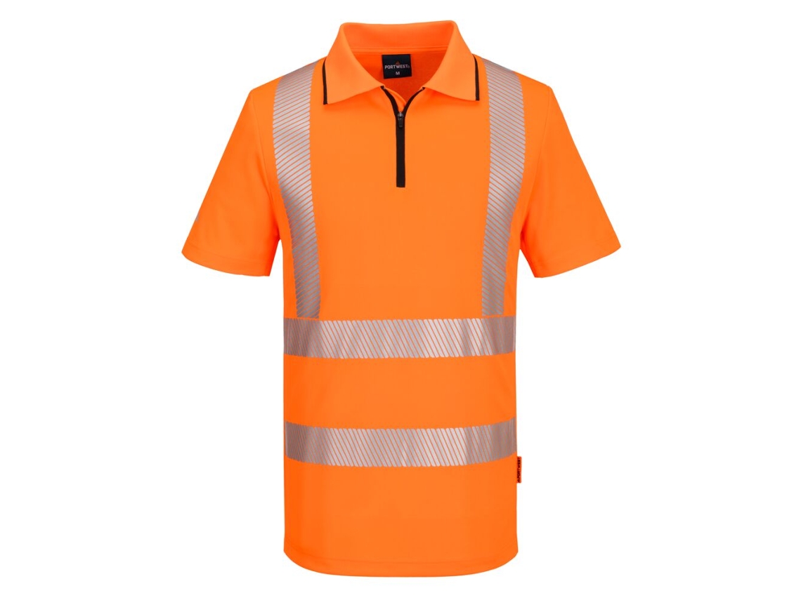 Polo Alta Visibilidad Kx3 Sport Con Cremallera | Trabajo Naranja / 5xl