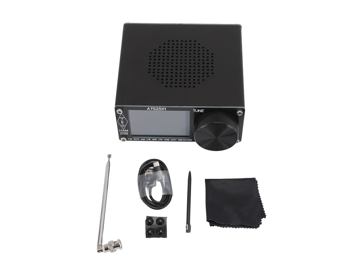 Receptor de radio multibanda con pantalla táctica de 2,4" y batería de 2000 mAh