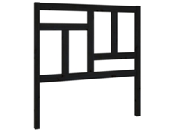 Cabecero de cama 95,5x4x100 cm Pino macizo Negro MAISON EXCLUSIVE