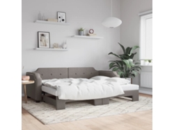 Sofá Cama Nido Tela Gris Taupe 90x200 Cm