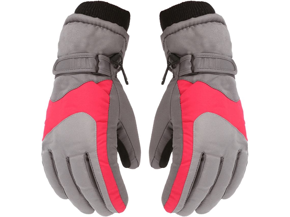Guantes de esquí para exteriores de forro polar grueso, impermeables, resistentes al viento y cálidos.