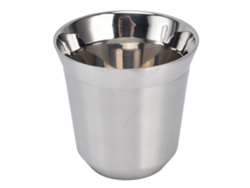 Taza de café de acero inoxidable 304 de doble pared de 80 ml, aislada y resistente al calor