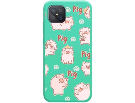 Carcasa Oppo Reno 4Z 5G TUMUNDOSMARTPHONE Cerdos Verde