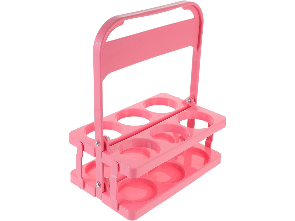 Portavasos Plegable Para 6 Botellas De Pp, Práctico Soporte Para Agua