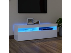 Mueble de Armario Tv con Luces Led 120X35X40 Cm Blanco