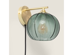 LEDKIA Lámpara de Pared Metal y Cristal Klimt Verde