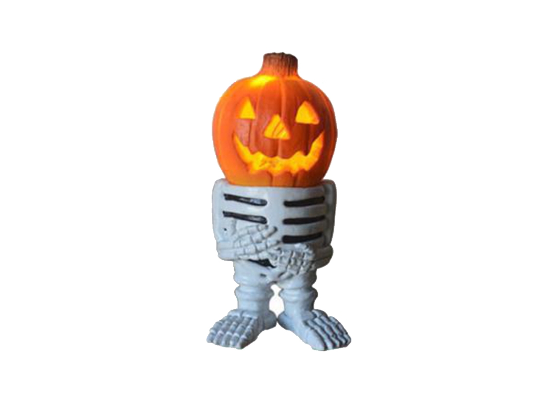 Lámpara De Noche Decorativa De Resina Con Forma De Calabaza De Halloween Para Mesa De Jardín O Dormitorio.