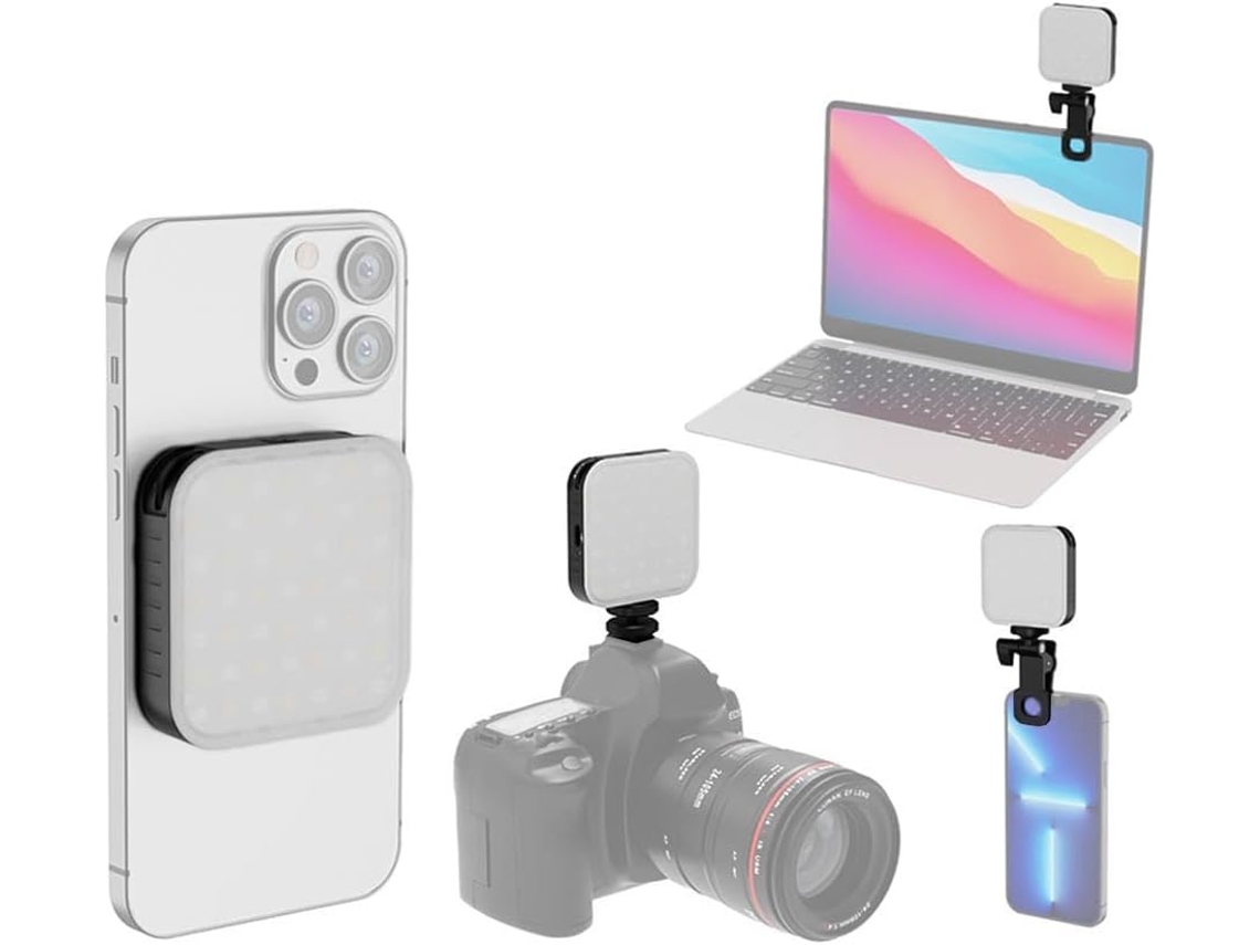 Clip Magnético Para Luz De Vídeo Led, Iluminación Ajustable De 2500k A 9000k.
