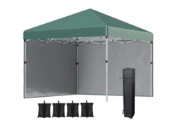 Tienda plegable, altura ajustable, poliéster duradero, verde OEM