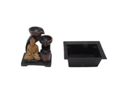 Decoración De Buda Con Agua Fluyendo Y Luces, Fuente De Mesa De Resina Sintética Para El Hogar/oficina, Enchufe Estadounidense De 110 V