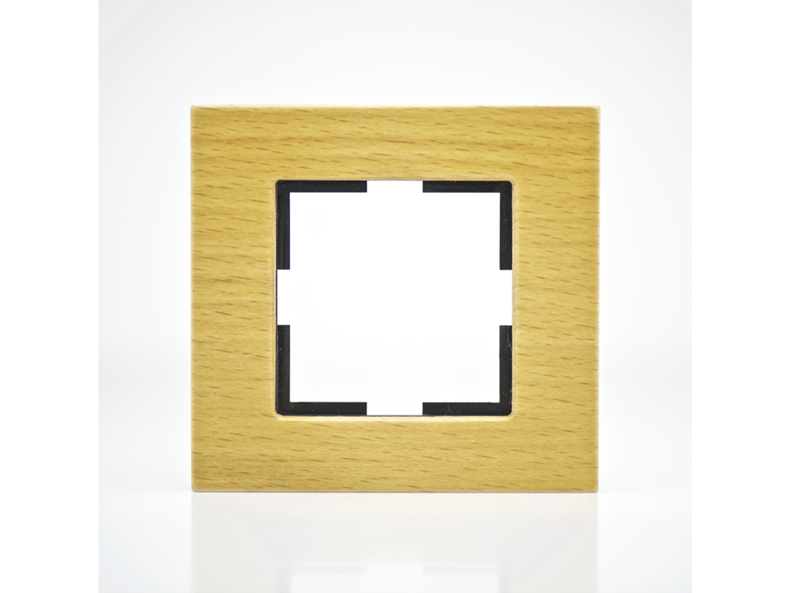 Placa de acabado de madera sólida 1 post 84x87x10 mm