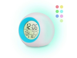 Despertador LED para niños, Despertador con luz LED de 7 colores, Luz de reloj digital 12/24 horas, 8 tonos de llamada de despertador, Despertador lum