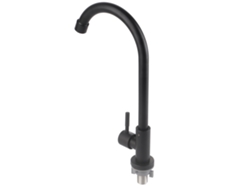 Grifo de agua fría giratorio de 90°, color negro mate, G1/2 para cocina