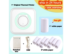Mini Impressora Térmica Portátil Sem Fios Bluetooth 203Dpi Impressão Errada De Etiquetas De Fotografias Mini Wireless Thermal Pocket Printer GERTIZ
