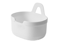 Cesta De Drenaje Colgante De Plástico Para Montaje En Pared, Ideal Para Baño Y Cocina, De Gran Capacidad, Color Blanco.